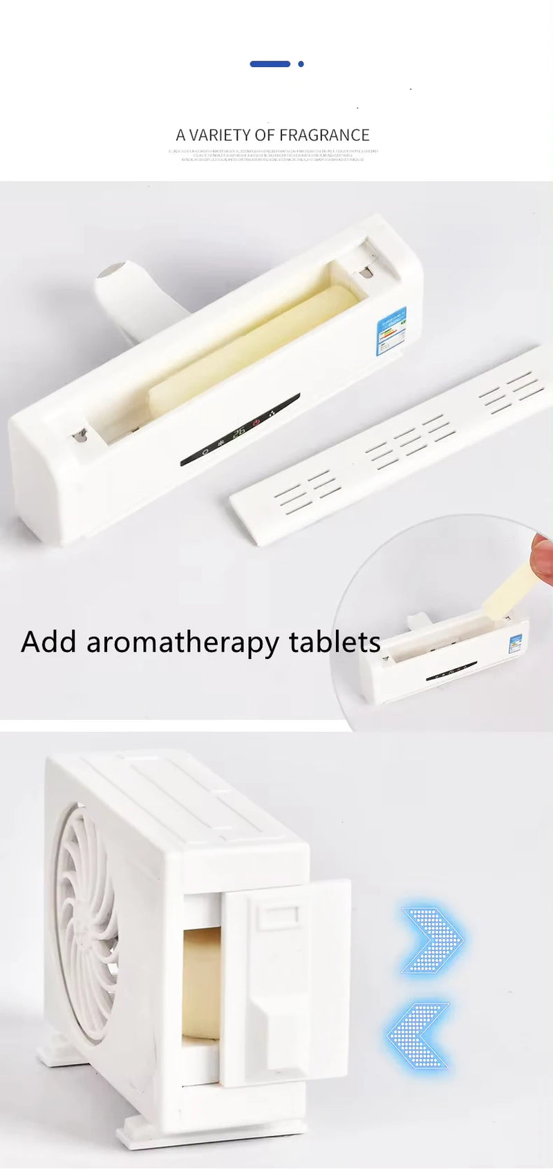 Solar Powered Car Air Freshener Air Conditioner Shape Solar Energy Air Freshener Vent Clip Air Conditioning Aromatherapy