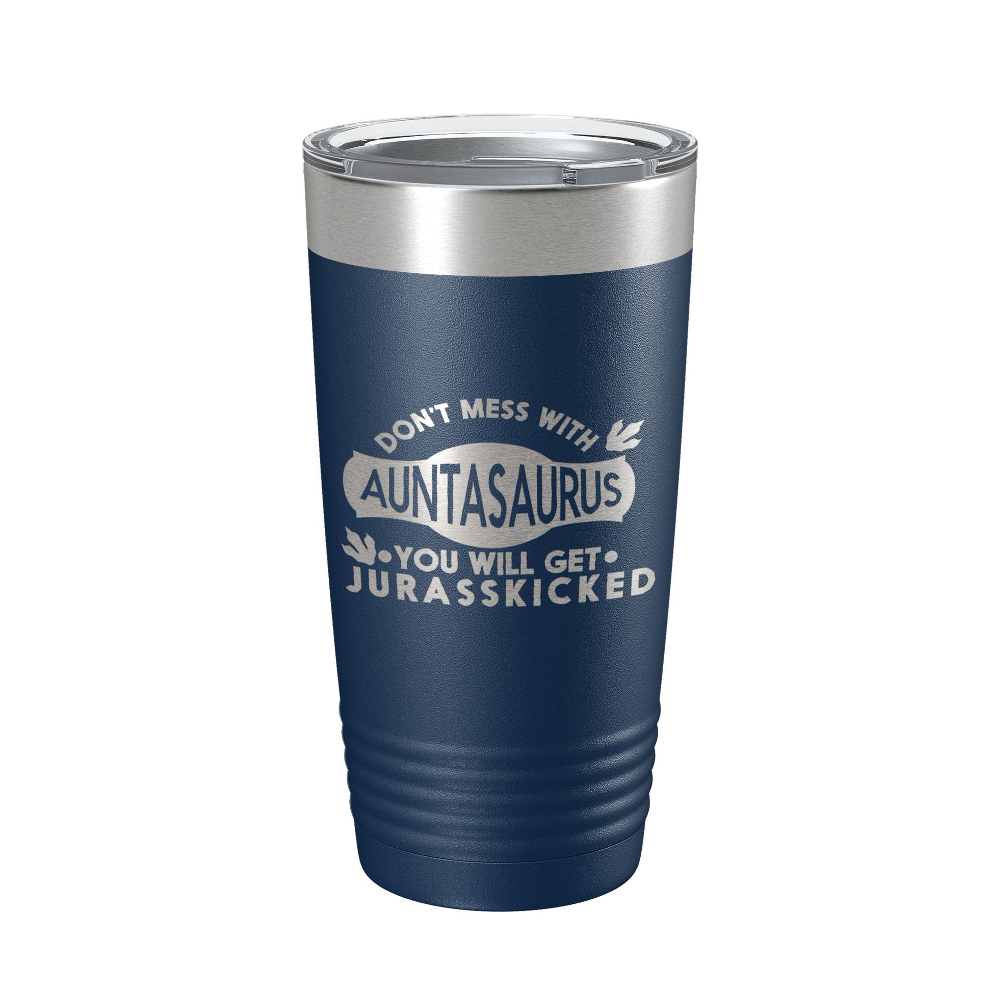 Auntasaurus Tumbler Funny Aunt Gift Travel Mug Jurassic Insulated Laser Engraved Coffee Cup Dinosaur 20 oz-2