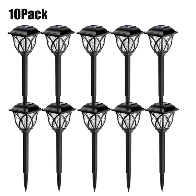 10 Pack Solar Yard Lights Bright Lawn Lights Outdoor Waterproof Led Solar Pathway Lights Landscape Path Lights