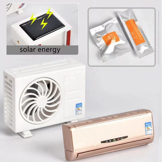 Solar Powered Car Air Freshener Air Conditioner Shape Solar Energy Air Freshener Vent Clip Air Conditioning Aromatherapy