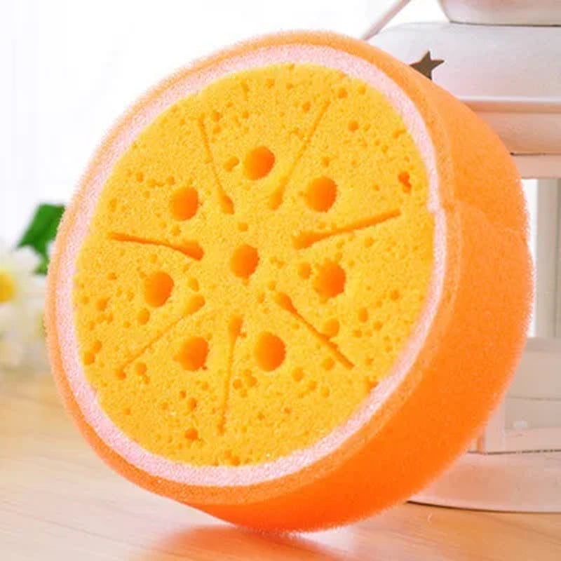 Cute Fruit Shape Thickened Sponge Dishwashing Wipe Washcloth Kitchen Household Pot Brush Dish Sponge Kitchen Cleaning Tools