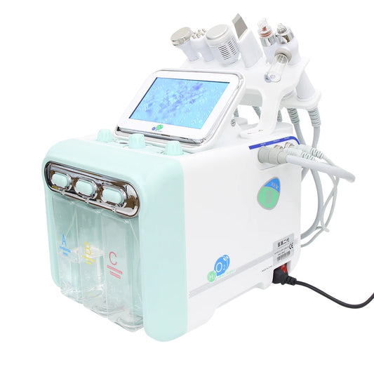 6/7 In1 H2-O2 Hydro Dermabrasion Microdermabrasion Bio-Lifting Spa Facial Ance Pore Cleaner Facial Bubble Machine