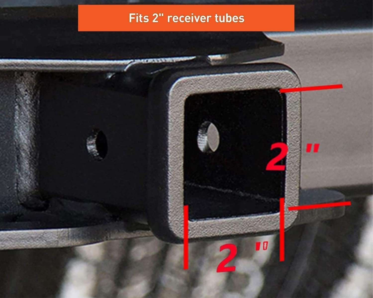 American Flag Trailer Hitch Cover for 2 Inch Receivers（With 5/8-Inch Pin Diameter Trailer Hitch Lock ） (Black)