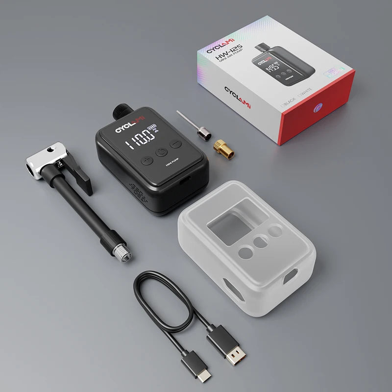 150 PSI Portable Pocket Bike Electric Air Pump Rechargeable Compressor Tire Inflator Digital Gauge Display Tire Pressure Gauge