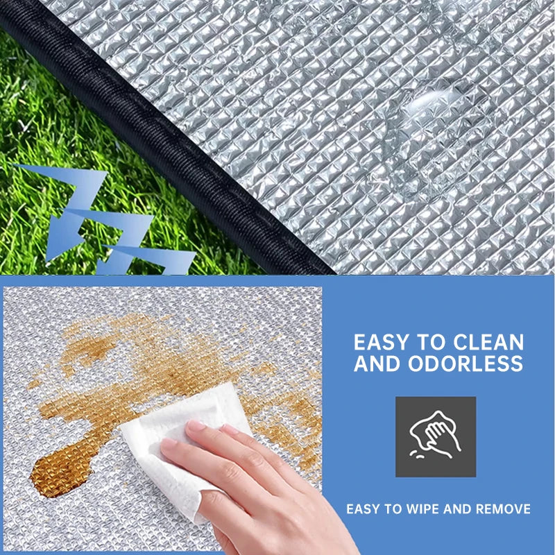 Outdoor Picnic Moisture-Proof Pad Double-Sided Thick Aluminum Film Waterproof Beach Mat Portable Tent Floor Mat Camping Mat