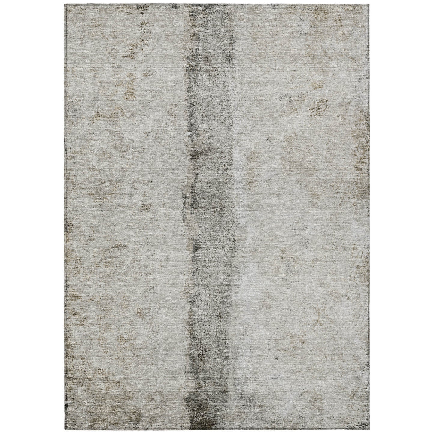 9' X 12' Taupe Beige And Gray Abstract Washable Indoor Outdoor Area Rug-1