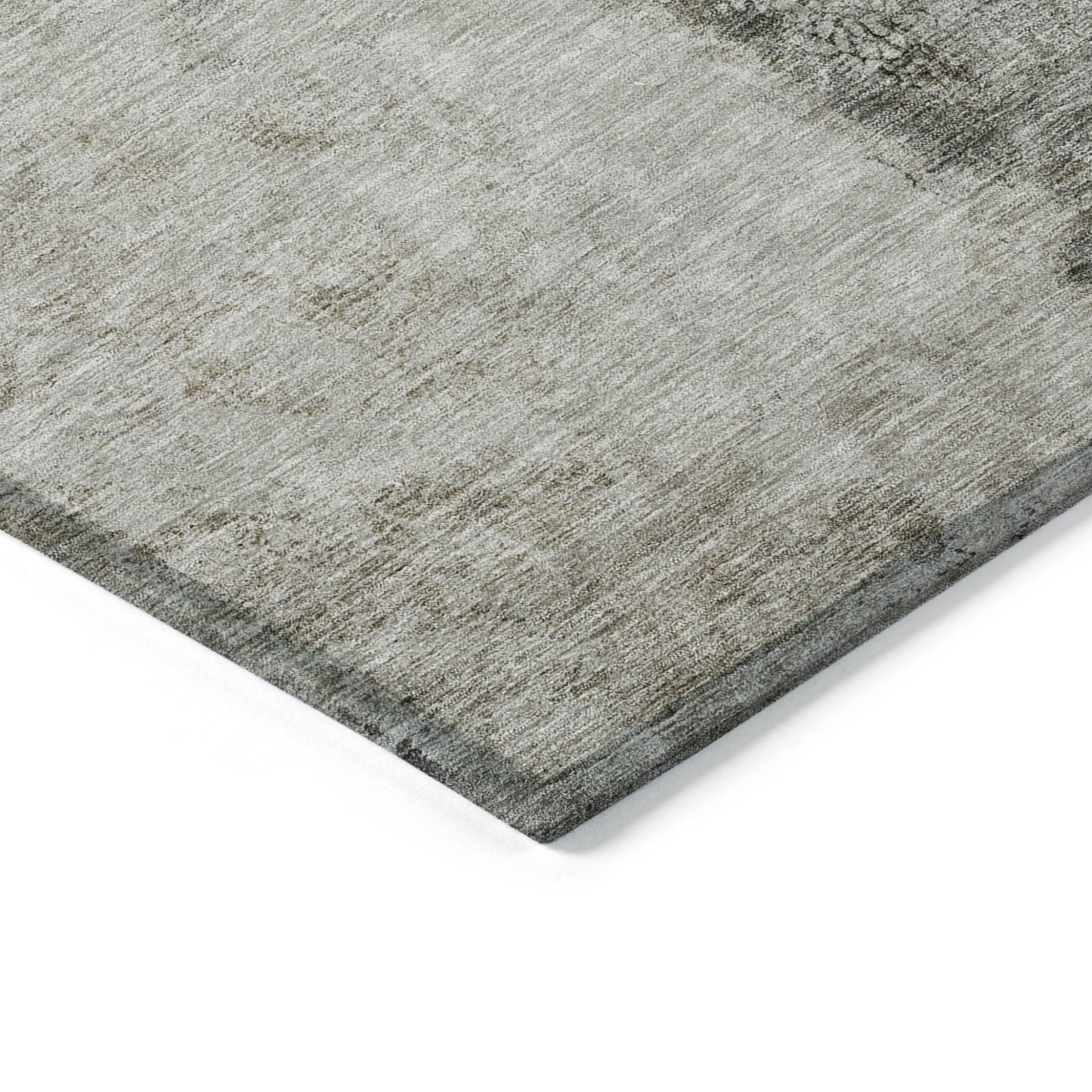 9' X 12' Taupe Beige And Gray Abstract Washable Indoor Outdoor Area Rug-4