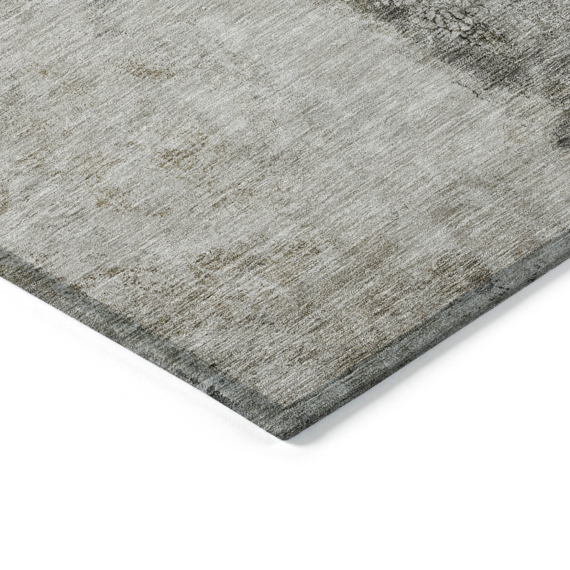 9' X 12' Taupe Beige And Gray Abstract Washable Indoor Outdoor Area Rug-4