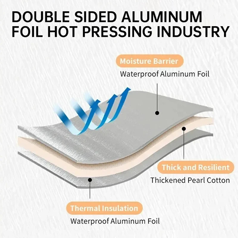 Outdoor Picnic Moisture-Proof Pad Double-Sided Thick Aluminum Film Waterproof Beach Mat Portable Tent Floor Mat Camping Mat