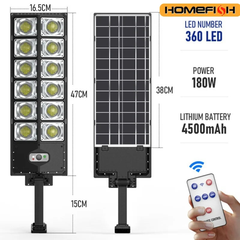 WA6 New Outdoor Solar Integrated Street Light with Human Body Sensing Courtyard with Remote Control Waterproof Garden Light