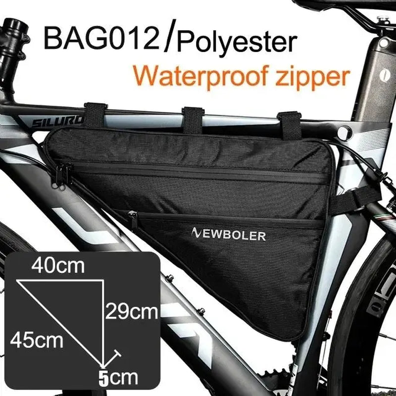 Large Bicycle Triangle Bag Bike Frame Front Tube Bag Waterproof Cycling Bag Pannier Ebike Tool Bag Accessories