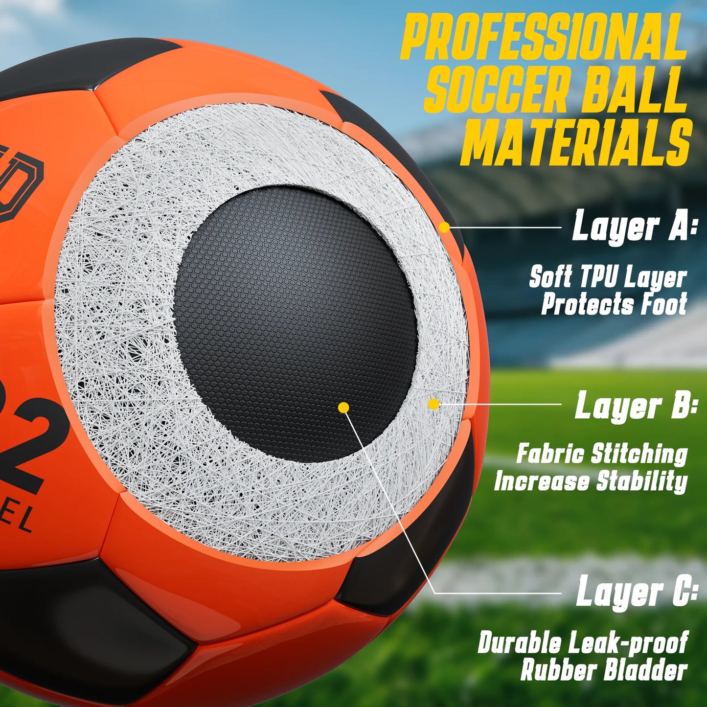 Light up Soccer Ball Official Size 5 for Kids 8-12, LED Rechargeable Leather Soccer Ball with Bag&Pump, Glow in the Dark outside Toys for Boys Girls, Birthday Christmas Gift for Teens Adults