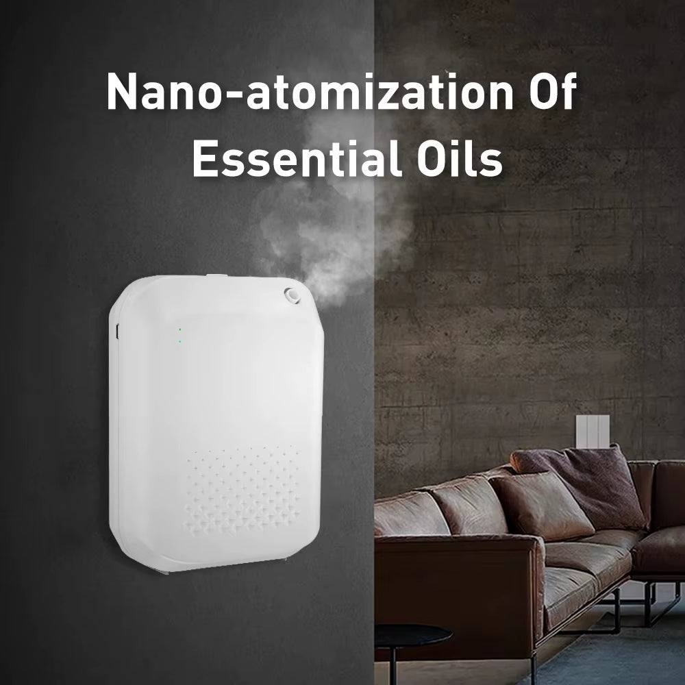 Battery Aroma Diffuser Coverage 300M³ Essential Oil Diffuser Scent Machine Bluetooth Control Air Purifier Use Battery Fragrance