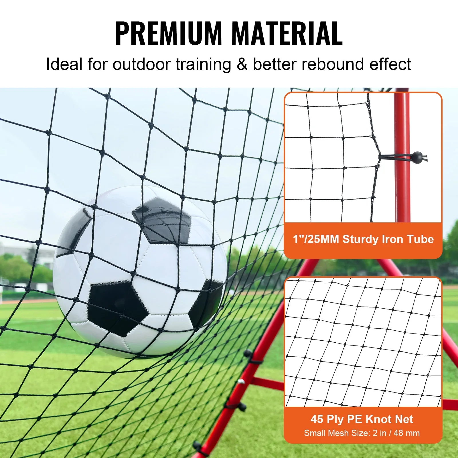 Succebuy Soccer Rebounder Rebound Net Portable Football Training Gifts Adjustable Angles Goal Net Aids & Equipment Easy Set Up