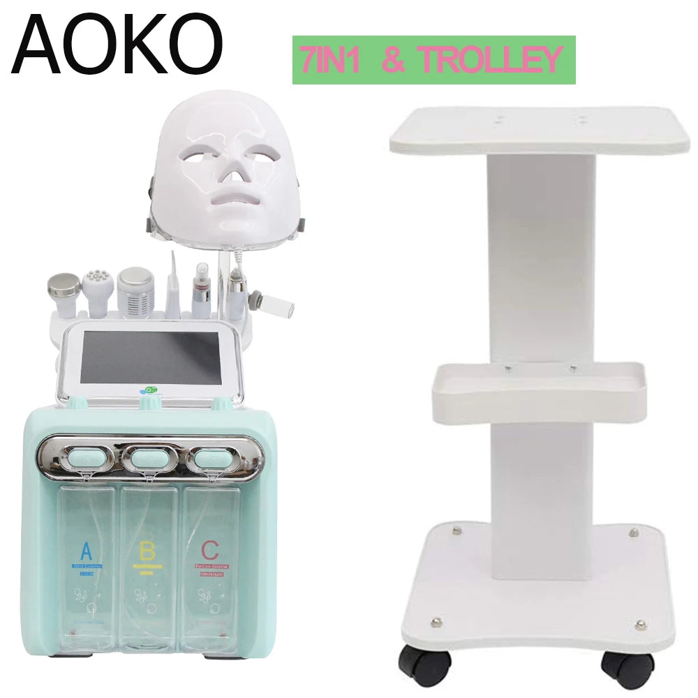 6/7 In1 H2-O2 Hydro Dermabrasion Microdermabrasion Bio-Lifting Spa Facial Ance Pore Cleaner Facial Bubble Machine