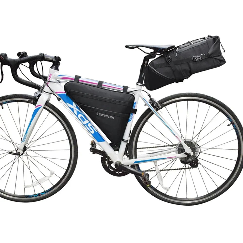 Large Bicycle Triangle Bag Bike Frame Front Tube Bag Waterproof Cycling Bag Pannier Ebike Tool Bag Accessories