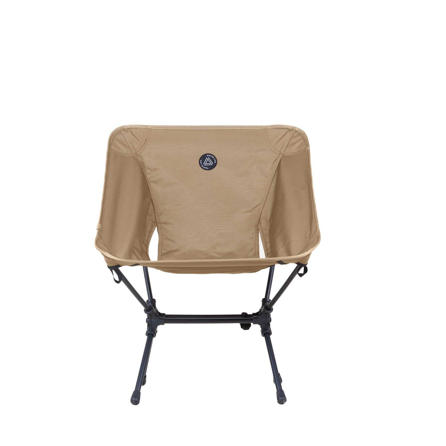 Low Back Ultralight Folding Camping Chairs With Storage Pouch - Khaki-1