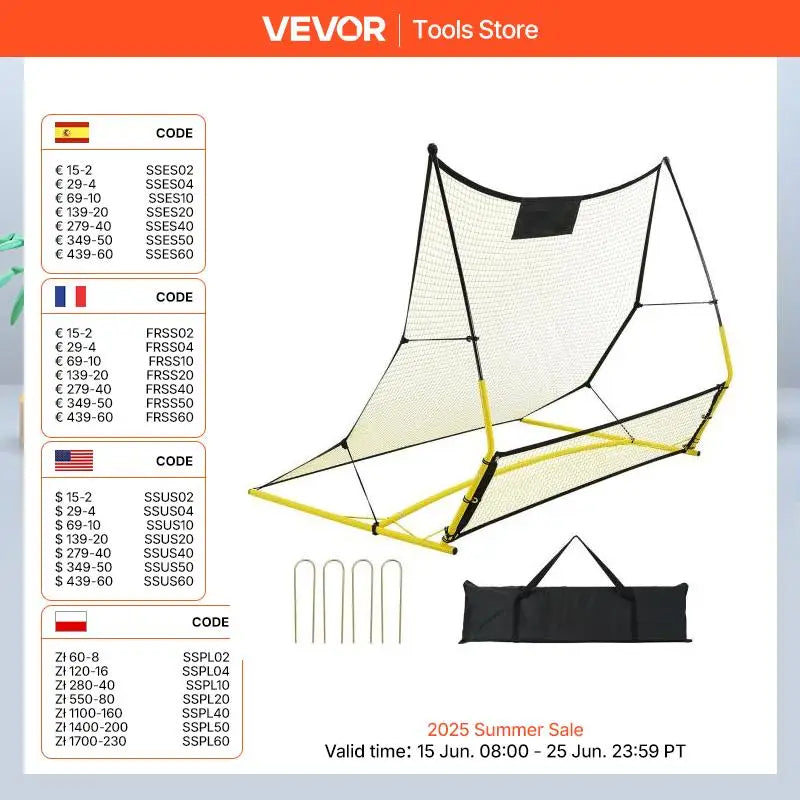 Succebuy Soccer Trainer 2 in 1 Rebounder Net Iron Soccer Practice Equipment Sports Football Rebounder Wall Forteam Solo Training