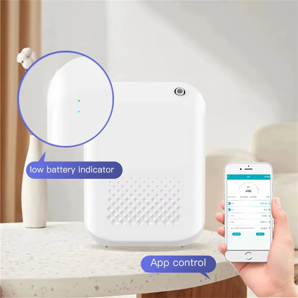 Battery Aroma Diffuser Coverage 300M³ Essential Oil Diffuser Scent Machine Bluetooth Control Air Purifier Use Battery Fragrance