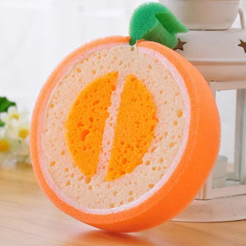 Cute Fruit Shape Thickened Sponge Dishwashing Wipe Washcloth Kitchen Household Pot Brush Dish Sponge Kitchen Cleaning Tools
