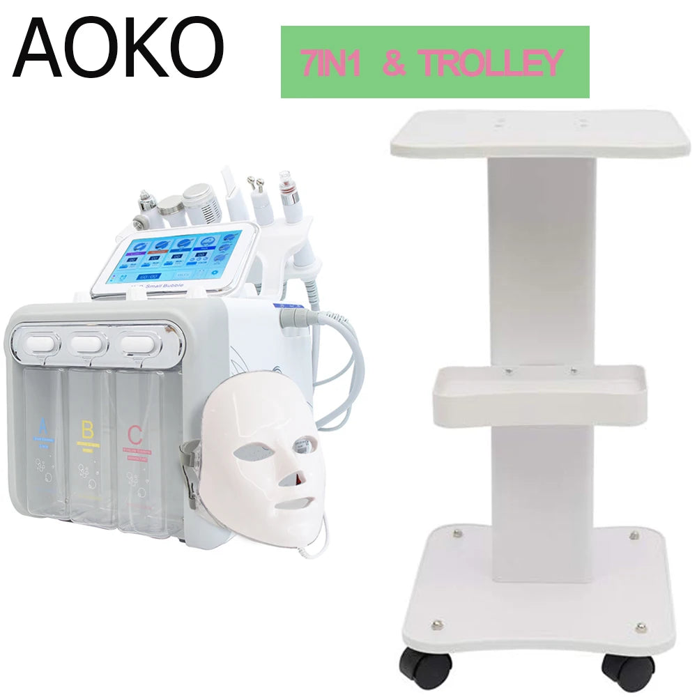 6/7 In1 H2-O2 Hydro Dermabrasion Microdermabrasion Bio-Lifting Spa Facial Ance Pore Cleaner Facial Bubble Machine