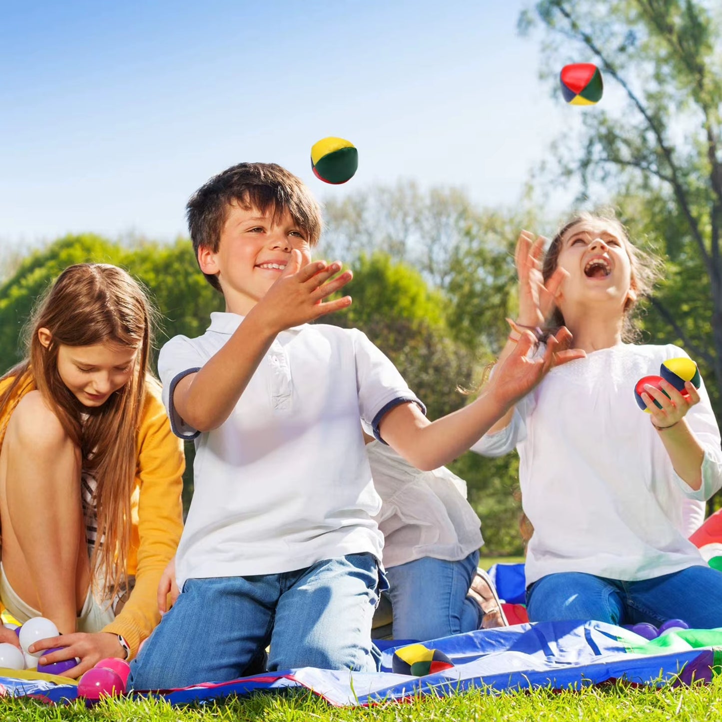 6PCS Smooth Durable Juggle Ball Juggling Balls Set for Beginners Learn to Juggle Beginner Kit Circus Children Kids Outdoor Toy